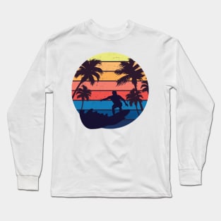 vintage summer surfer Long Sleeve T-Shirt